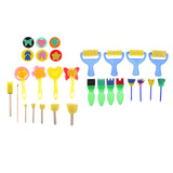 Maxbell Home School Used Child Painting Accessory Sponge Painting Brushes Educational Painting Tool Set For Toddler Children