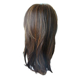 Maxbell High Quality Women Long Natural Straight Synthetic Hair Wigs With Cap Multi Color Side Bangs Elegant Natural Looking