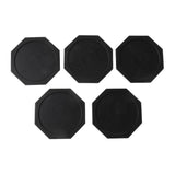 Maxbell 5 Pieces 63mm Black Air Hockey Octagon Pucks For Full Size Air Hockey Tables