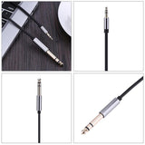 Maxbell 2Pcs 1.5m 3.5mm 1/8" Male To 6.35mm 1/4" Male Stereo Audio Cable for iPhone, Amplifiers