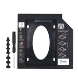 Maxbell ABS 12.7mm SATA 3.0 SSD HDD Hard Drive Caddy Optical Bay Bracket for Laptops Black