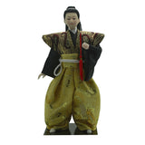 Maxbell 12inch Japanese Kimono Samurai Doll Kokeshi Handicraft Home Decoration Green Clothes
