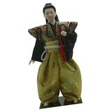 Maxbell 12inch Japanese Kimono Samurai Doll Kokeshi Handicraft Home Decoration Green Clothes