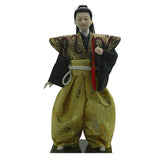 Maxbell 12inch Japanese Kimono Samurai Doll Kokeshi Handicraft Home Decoration Green Clothes