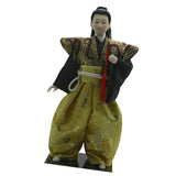 Maxbell 12inch Japanese Kimono Samurai Doll Kokeshi Handicraft Home Decoration Green Clothes