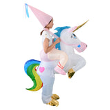 Maxbell Inflatable Unicorn Suit Fancy Dress Costume Jumpsuit Outfit Photo Props