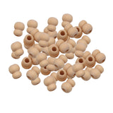 Maxbell Wholesale 50 Pieces 12x10mm Gourd Large Hole Wood Spacer Beads Wooden Beads Wood Crafts for DIY Jewelry Making Pendant Macrame Beading Supplies