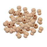 Maxbell Wholesale 50 Pieces 12x10mm Gourd Large Hole Wood Spacer Beads Wooden Beads Wood Crafts for DIY Jewelry Making Pendant Macrame Beading Supplies