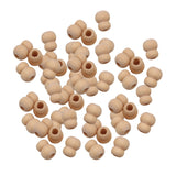 Maxbell Wholesale 50 Pieces 12x10mm Gourd Large Hole Wood Spacer Beads Wooden Beads Wood Crafts for DIY Jewelry Making Pendant Macrame Beading Supplies