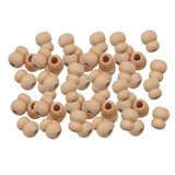 Maxbell Wholesale 50 Pieces 12x10mm Gourd Large Hole Wood Spacer Beads Wooden Beads Wood Crafts for DIY Jewelry Making Pendant Macrame Beading Supplies