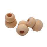 Maxbell Wholesale 50 Pieces 12x10mm Gourd Large Hole Wood Spacer Beads Wooden Beads Wood Crafts for DIY Jewelry Making Pendant Macrame Beading Supplies