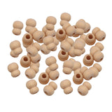 Maxbell Wholesale 50 Pieces 12x10mm Gourd Large Hole Wood Spacer Beads Wooden Beads Wood Crafts for DIY Jewelry Making Pendant Macrame Beading Supplies