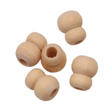 Maxbell Wholesale 50 Pieces 12x10mm Gourd Large Hole Wood Spacer Beads Wooden Beads Wood Crafts for DIY Jewelry Making Pendant Macrame Beading Supplies