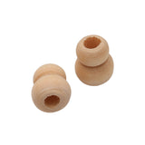 Maxbell Wholesale 50 Pieces 12x10mm Gourd Large Hole Wood Spacer Beads Wooden Beads Wood Crafts for DIY Jewelry Making Pendant Macrame Beading Supplies