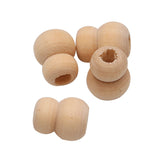 Maxbell Wholesale 50 Pieces 12x10mm Gourd Large Hole Wood Spacer Beads Wooden Beads Wood Crafts for DIY Jewelry Making Pendant Macrame Beading Supplies