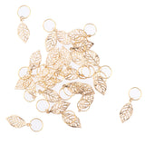 Maxbell 30pc Golden Leaves Pendant Metal Circlets For Dreadlock Braids DIY Hairstyle