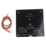 Maxbell 220x220mm MK3 Square Heat Bed Build Plate with LED 120W 3D Printer Parts Black