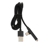 Maxbell High Quality Multi-function USB 3.0 Type-C 3.5mm Headphone Jack Audio Charging Cable Adapter Splitter Black