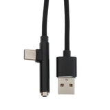 Maxbell High Quality Multi-function USB 3.0 Type-C 3.5mm Headphone Jack Audio Charging Cable Adapter Splitter Black