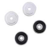 Maxbell 4 Pack Aluminum Speaker Spike Shockproof 30x10mm Isolation Feet Stand Cone Pad Turntable Amplifier CD DAC Recorder Silver