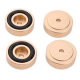 Maxbell 4 Pack Aluminum Speaker Spike Shockproof 30x10mm Isolation Feet Stand Cone Pad Turntable Amplifier CD DAC Recorder Gold
