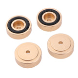 Maxbell 4 Pack Aluminum Speaker Spike Shockproof 30x10mm Isolation Feet Stand Cone Pad Turntable Amplifier CD DAC Recorder Gold