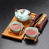 Maxbell Bamboo Tea Tray Cup Plate Food Dessert Serving Tray Traditional Bamboo Tea Tray Elegant Chinese Style Tea Table Trays