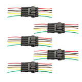 Maxbell 5 Pin Way Car Waterproof Electrical Connector Plug with Wire AWG Marine Pack of 5