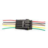 Maxbell 5 Pin Way Car Waterproof Electrical Connector Plug with Wire AWG Marine Pack of 5
