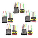 Maxbell 5 Pin Way Car Waterproof Electrical Connector Plug with Wire AWG Marine Pack of 5