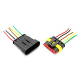Maxbell 5 Pin Way Car Waterproof Electrical Connector Plug with Wire AWG Marine Pack of 5
