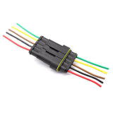 Maxbell 5 Pin Way Car Waterproof Electrical Connector Plug with Wire AWG Marine Pack of 5