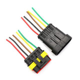 Maxbell 5 Pin Way Car Waterproof Electrical Connector Plug with Wire AWG Marine Pack of 5