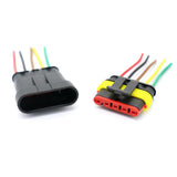 Maxbell 5 Pin Way Car Waterproof Electrical Connector Plug with Wire AWG Marine Pack of 5