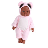 Maxbell 12'' Toddler Newborn Baby Boy Doll Black African Ethnic Cute Infant - Pink