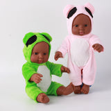 Maxbell 12'' Toddler Newborn Baby Boy Doll Black African Ethnic Cute Infant - Pink