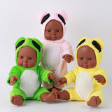 Maxbell 12'' Toddler Newborn Baby Boy Doll Black African Ethnic Cute Infant - Pink
