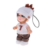 Maxbell 10cm Mini Doll Keychain Cute Handbag Pendant Charming Keyring Accessories for Women  Xmas Gifts (Boy)