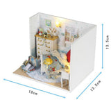 Maxbell 1:24 DIY Wooden Dollhouse Bedroom Model Handcrafts Miniature Project Kit Led Light (With Dust Proof) Birthday Wedding Gifts