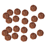 Maxbell 20Pieces/Set 3cm Rattan Wicker Ball Decoration Ornaments Wedding Christmas Party Table Desk Garden Hanging