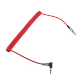 Maxbell 3.5mm Male to Male Stereo Cable Universal Aux Cord Auxiliary/Aux Coiled Stereo Audio Cable for Car Smartphone Tablets Headset PC Laptop Speaker MP3 Players Red