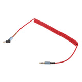 Maxbell 3.5mm Male to Male Stereo Cable Universal Aux Cord Auxiliary/Aux Coiled Stereo Audio Cable for Car Smartphone Tablets Headset PC Laptop Speaker MP3 Players Red