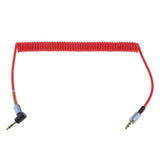 Maxbell 3.5mm Male to Male Stereo Cable Universal Aux Cord Auxiliary/Aux Coiled Stereo Audio Cable for Car Smartphone Tablets Headset PC Laptop Speaker MP3 Players Red