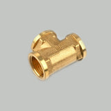 Maxbell 1/2'' // 3 Way Brass Female Tee Fitting Pipe Connector T-Junction - Thickened Wall - High and Low Temperature Resistant