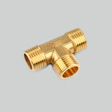 Maxbell 1/2'' // 3 Way Brass Male Tee Fitting Pipe Connector T-Junction - Thickened Wall - High and Low Temperature Resistant