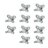 Maxbell 10 Pieces Corner Brace Joints Right Angle Shelf Bracket Supports -Silver