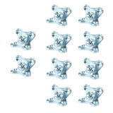 Maxbell 10 Pieces Corner Brace Joints Right Angle Shelf Bracket Supports -Blue