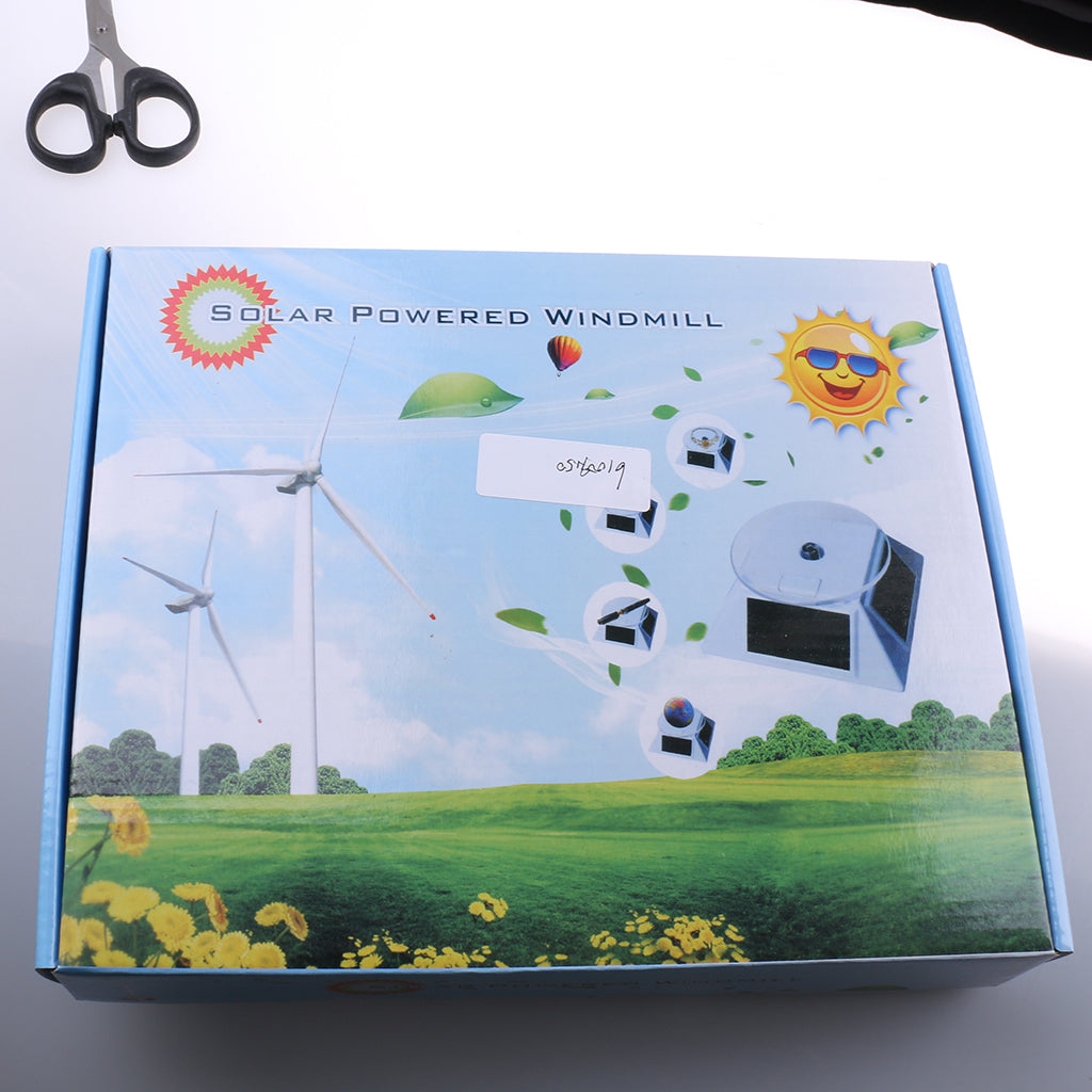 Maxbell 1 Set Plastic Solar Powered Windmill Toys Windmill Turbine Model for Kids Science Educational Toys Gift