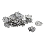 Maxbell 30 Pieces Tibetan Silver Tone Charms Indian Chief Head Pendants 21x17mm for DIY Jewelry Making Crafting Fit Necklace Bracelet Spacers Dangle Beads