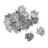 Maxbell 30 Pieces Tibetan Silver Tone Charms Indian Chief Head Pendants 21x17mm for DIY Jewelry Making Crafting Fit Necklace Bracelet Spacers Dangle Beads